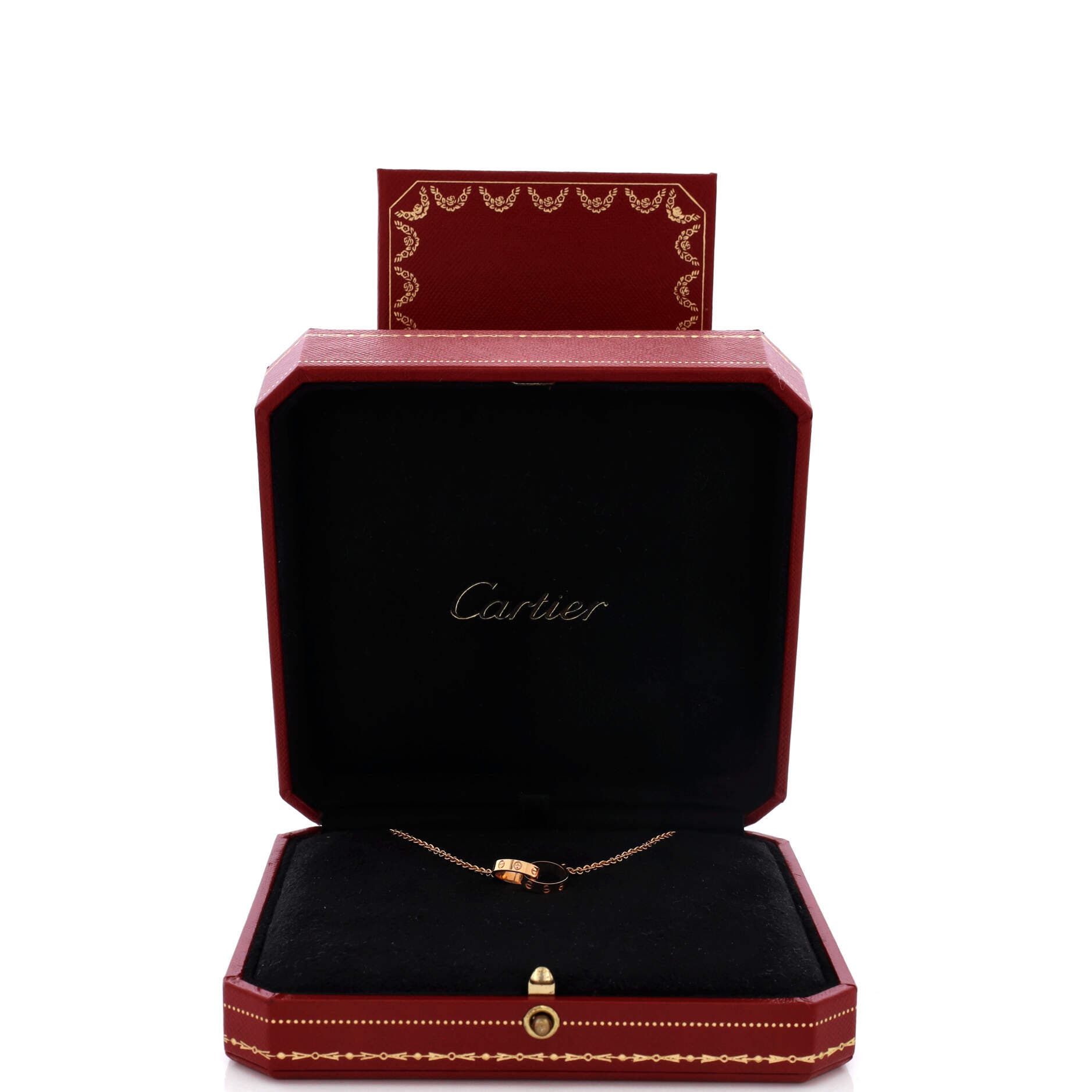 Love Interlocking Necklace 18K Rose Gold, Alternate, color, Metallic Gold