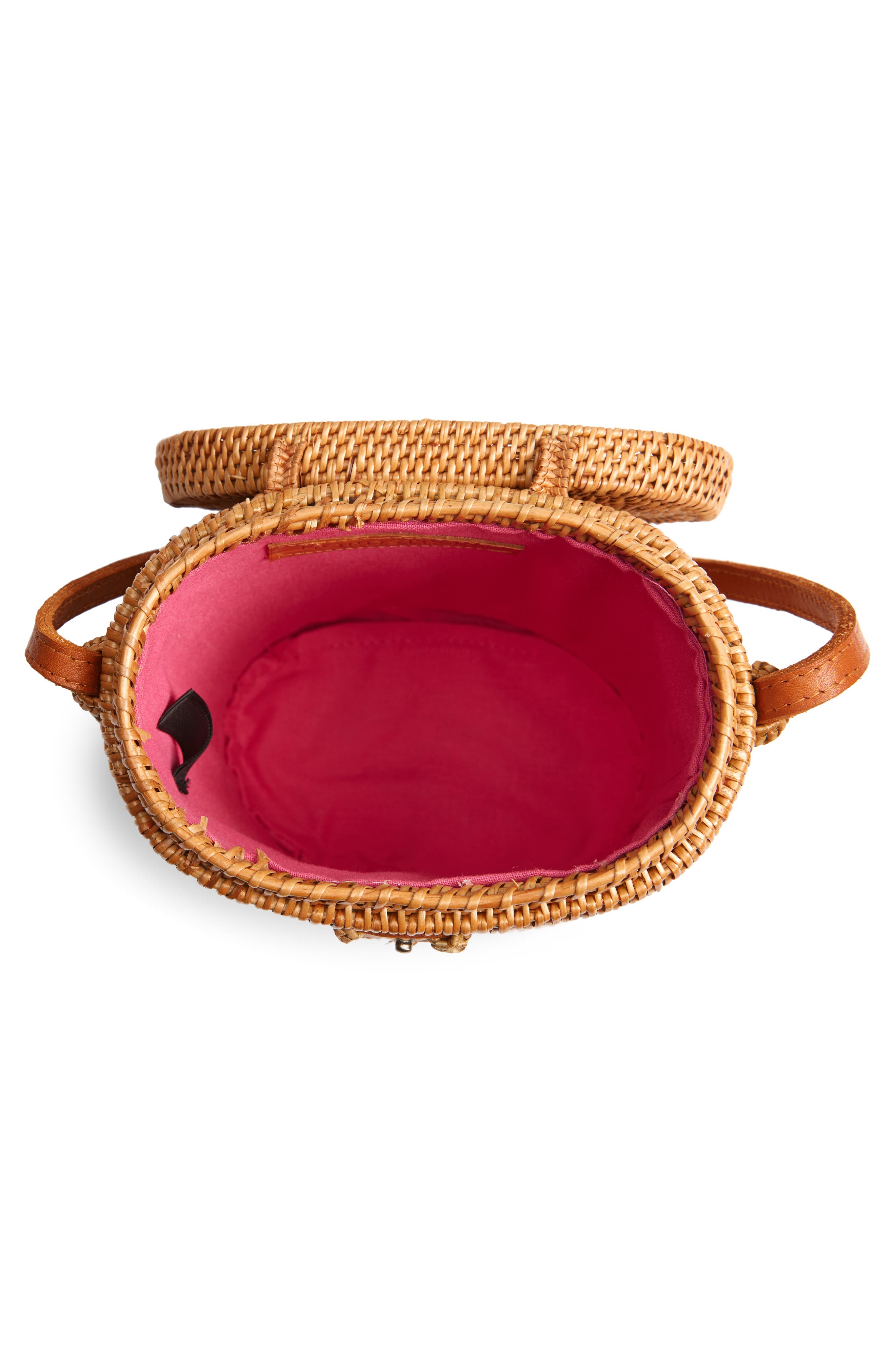 Nordstrom Woven Rattan Structured Basket Bag, Alternate, color, 