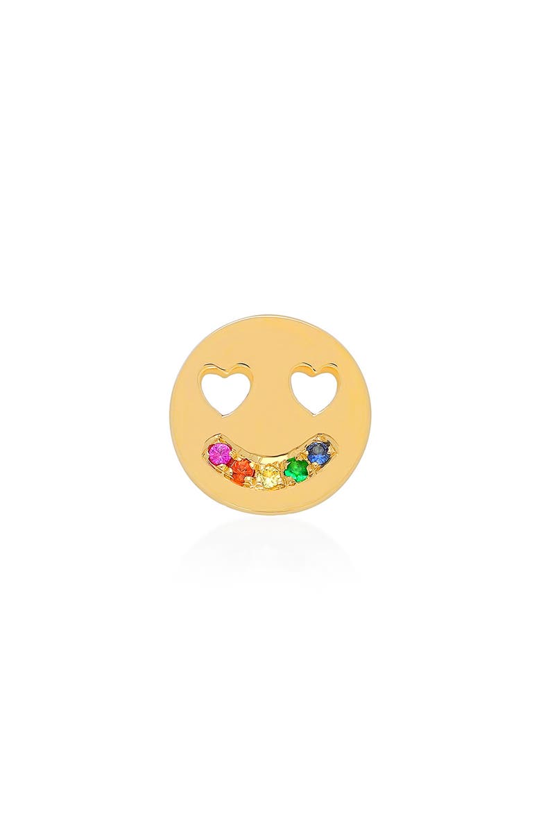 EF Collection Rainbow Happiness Stud Earring, Alternate, color, Yellow Gold