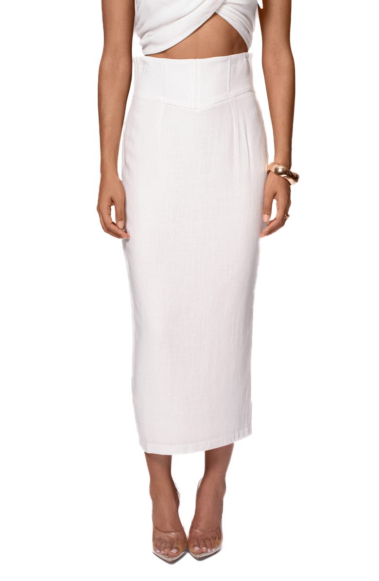 JLUXLABEL Coastland Pencil Skirt, Main, color, Ivory