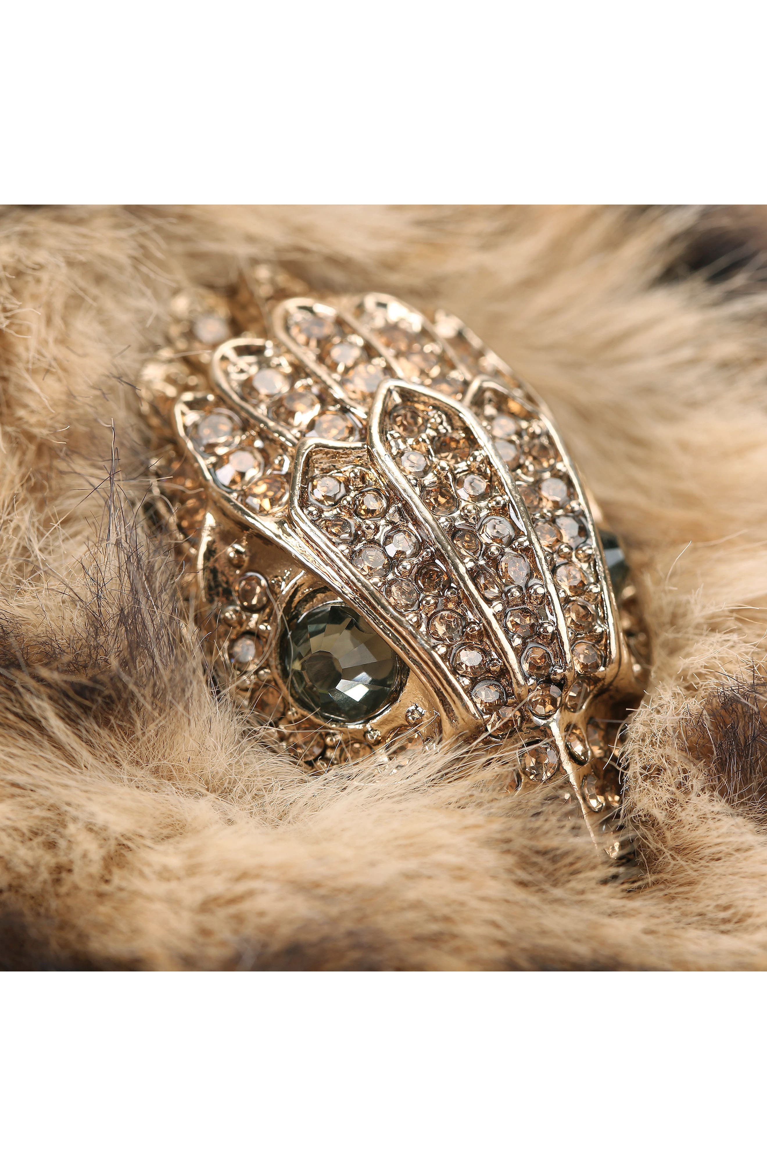 Kurt Geiger London Kensington Faux Shearling Slipper, Alternate, color, Brown Leopard