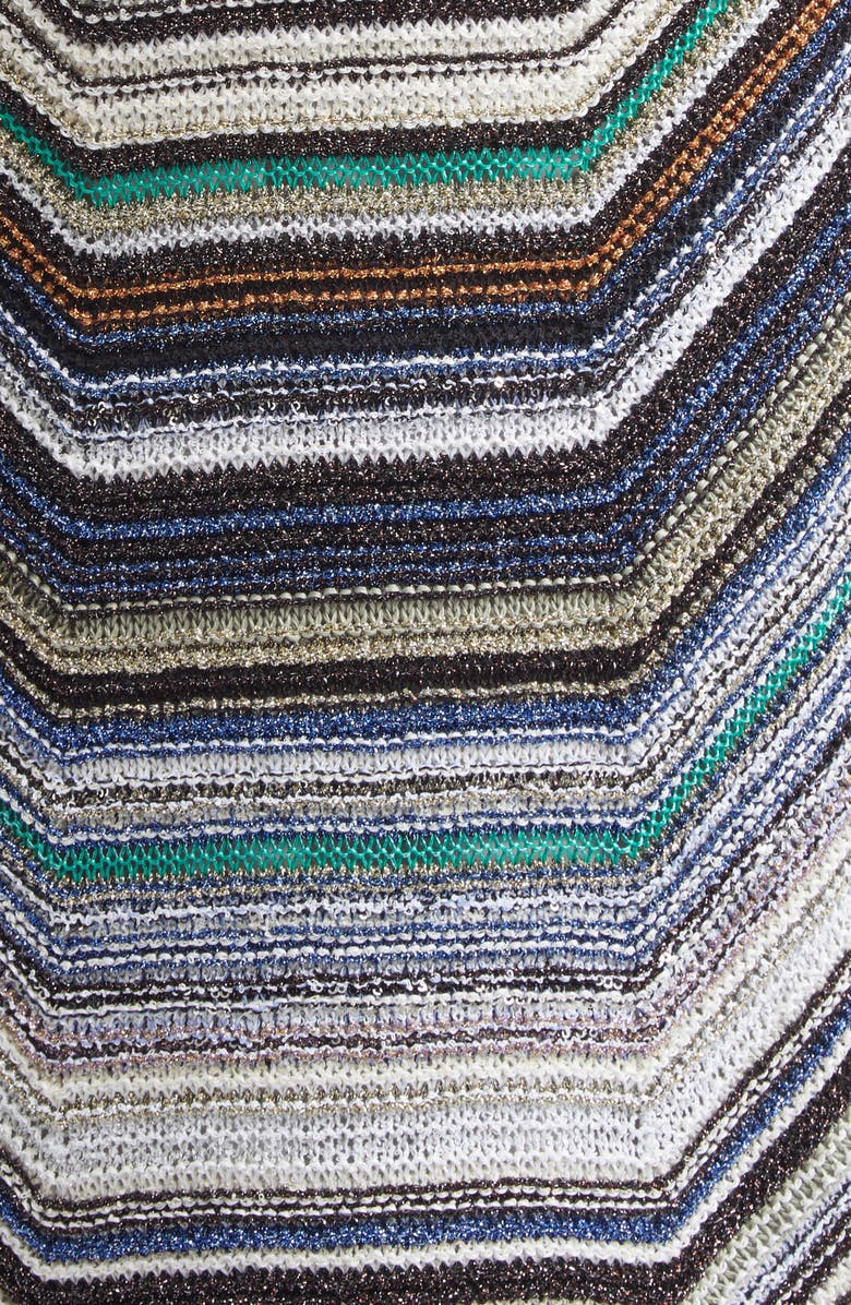 Missoni Metallic Chevron Stripe Sweater Dress, Alternate, color, Smso4-Multicolor Cold Tones