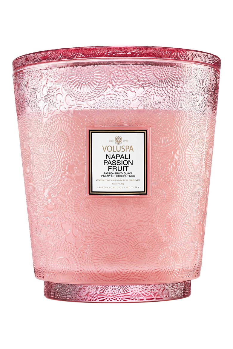 Nāpali Passion Fruit Lidded 5-Wick Hearth Candle, Main, color, NO COLOR
