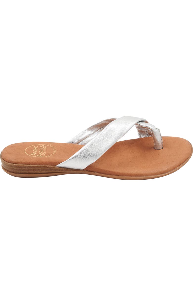 André Assous Nadiya Flip Flop, Alternate, color, Silver