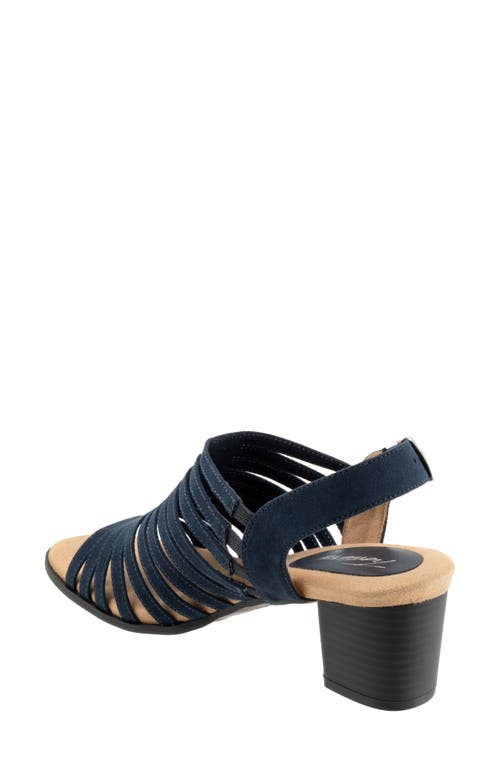 Trotters Midge Slingback Sandal In Navy Suede