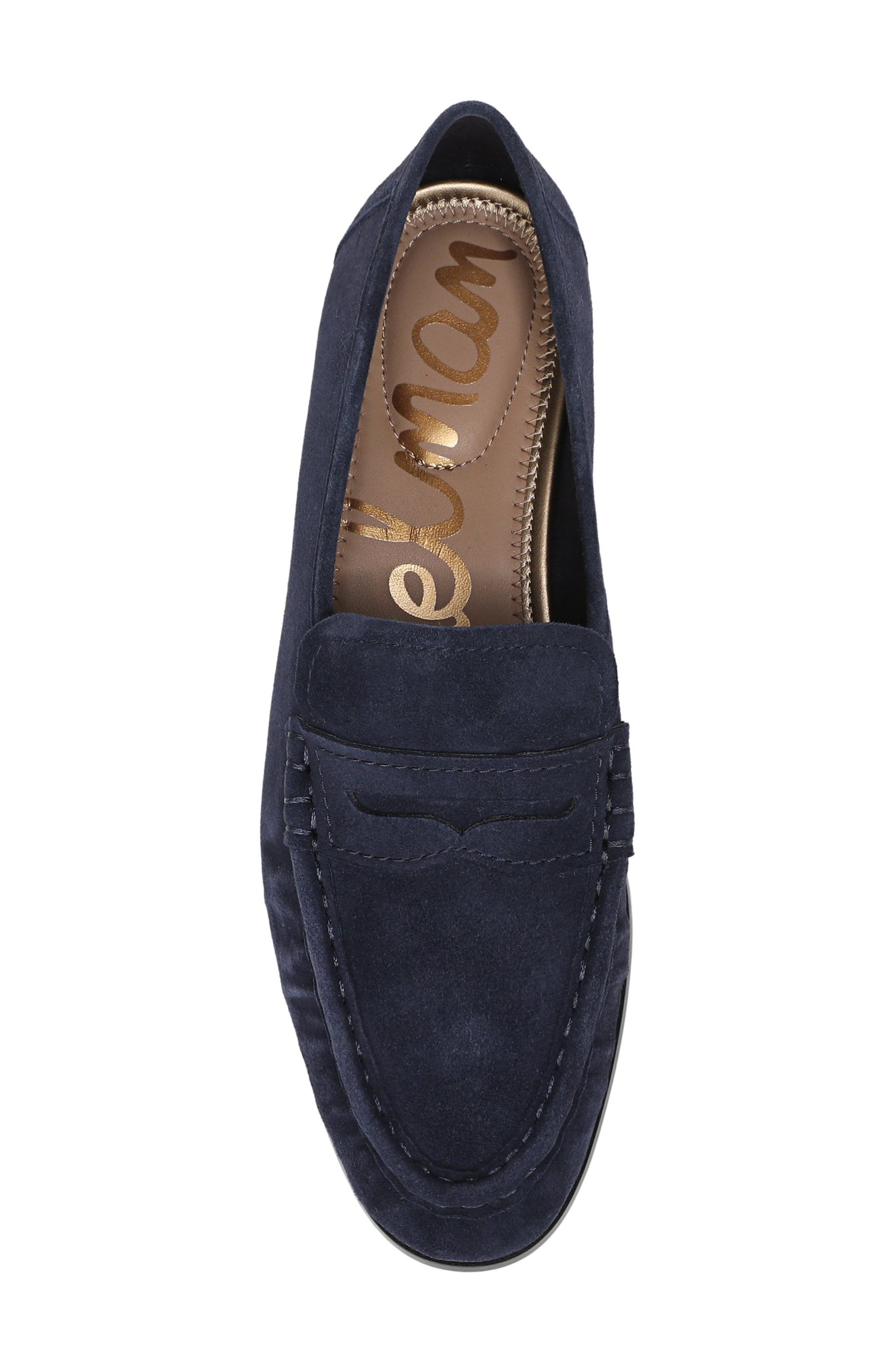 Lizbeth Moc Toe Loafer, Alternate, color, MIDNIGHT BLUE