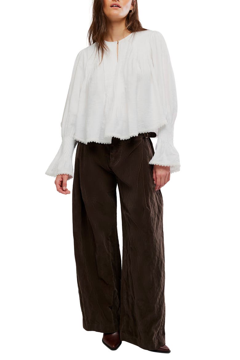 Thousand Pintucks Top, Alternate, color, CLEAN IVORY