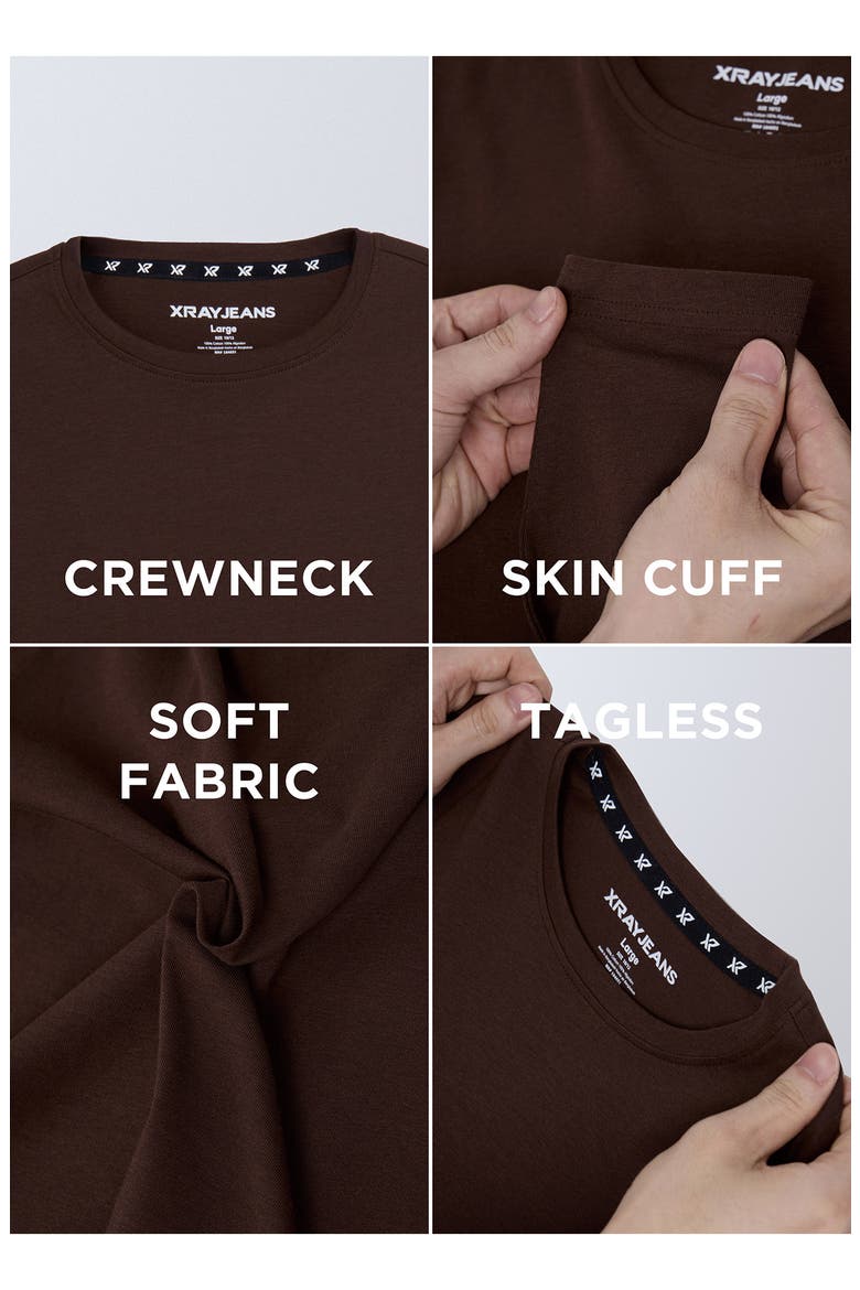 Kids' 3-Pack Long Sleeve Cotton T-Shirts, Alternate, color, OLIVE/ OAT/ BURGUNDY