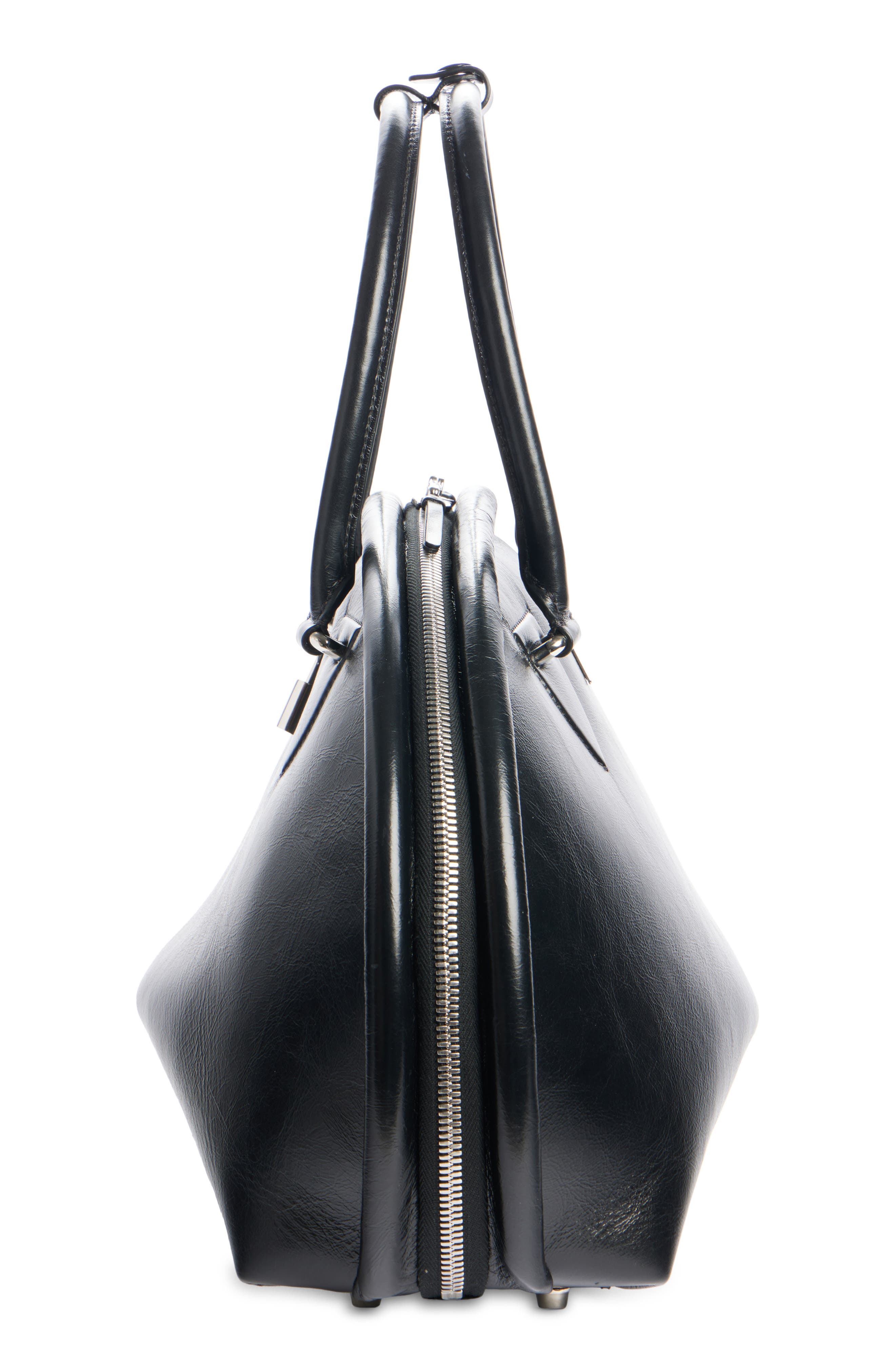 Acne Studios Bowlina Leather Top Handle Bag, Alternate, color, 