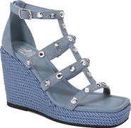 NINETY UNION Panda Caged Platform Wedge Sandal