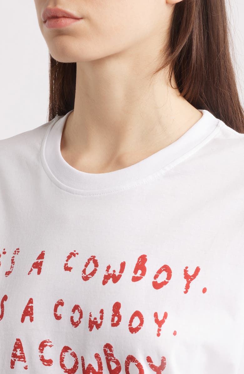 NASTY GAL Kiss a Cowboy Graphic T-Shirt, Alternate, color,