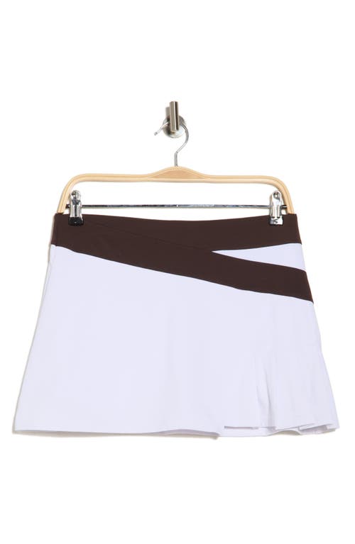 Original Penguin Asymmetrical Pleated Tennis Skort In Bright White