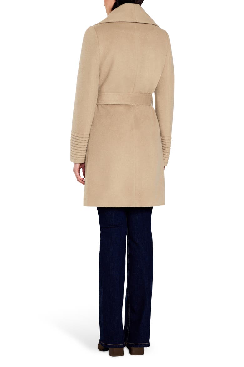 Shawl Collar Alpaca & Wool Coat, Alternate, color, CAMEL