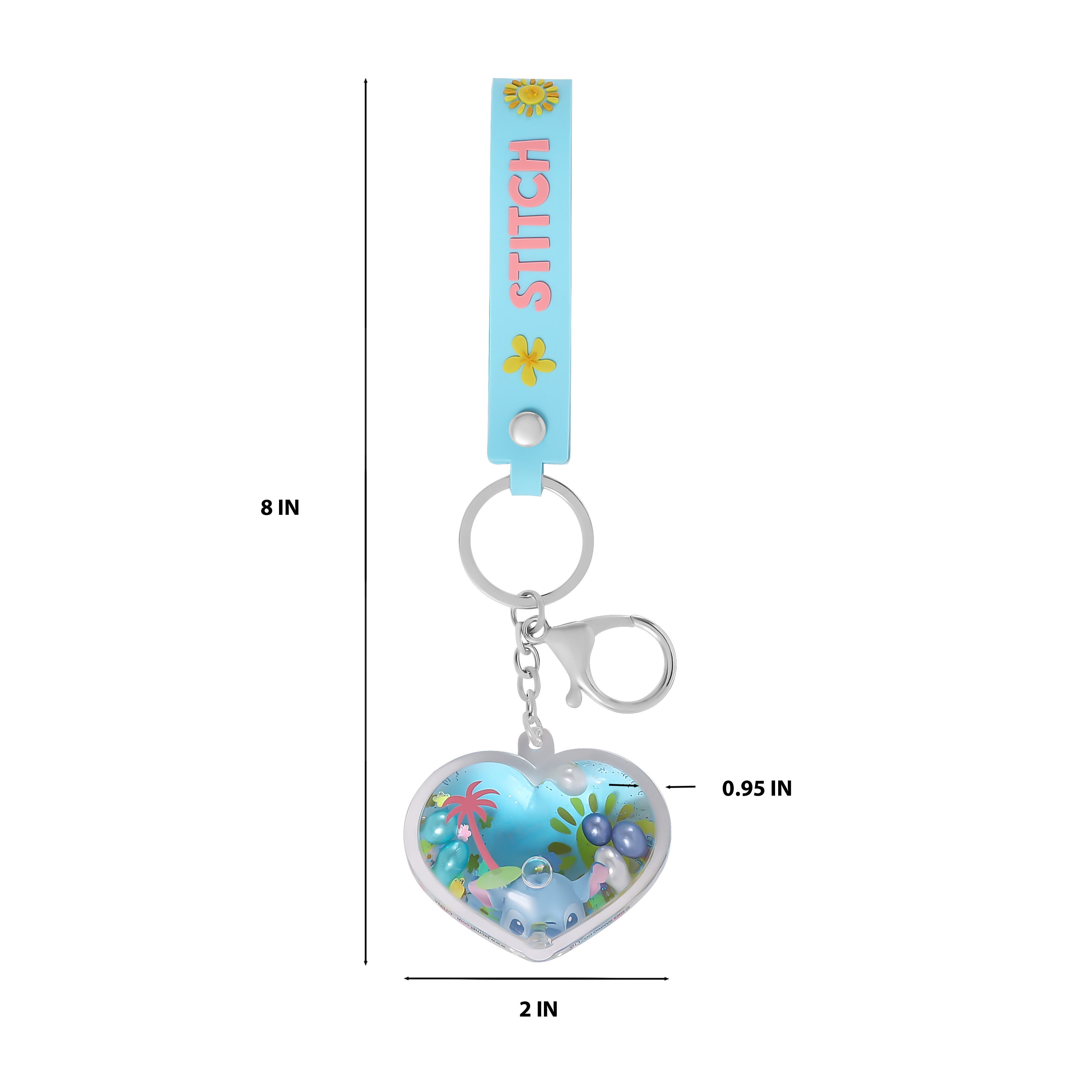 Disney Stitch Liquid Surf And Sun Keychain, Alternate, color, Light Blue
