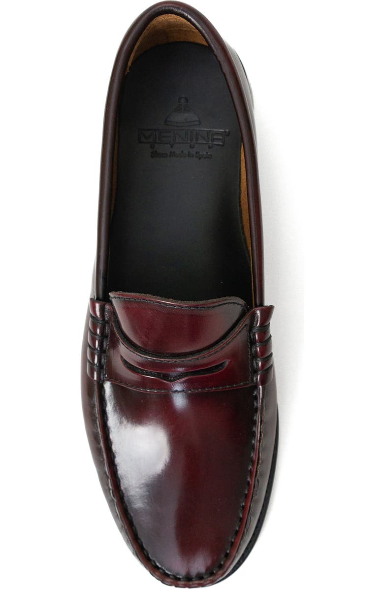 Menina Step Mila Leather Penny Loafer, Alternate, color, Burgundy