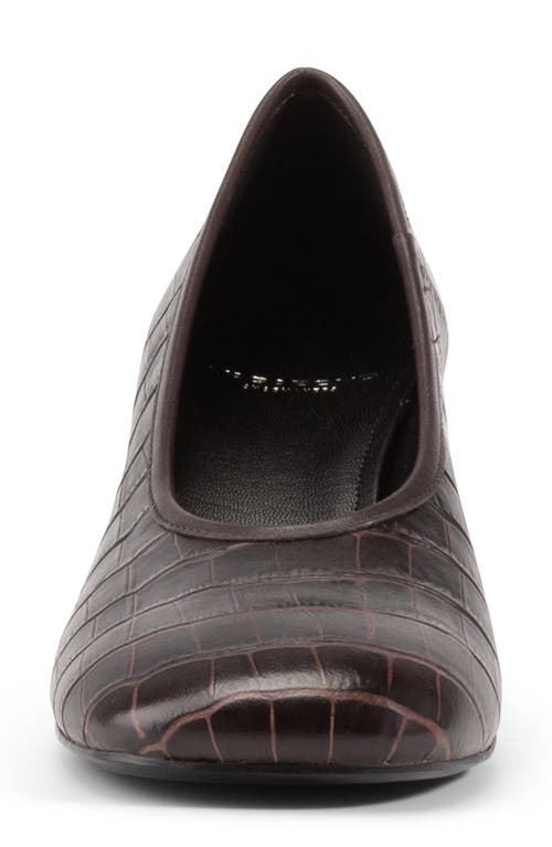 Vagabond Shoemakers Livia Croc Embossed Pump In Brown