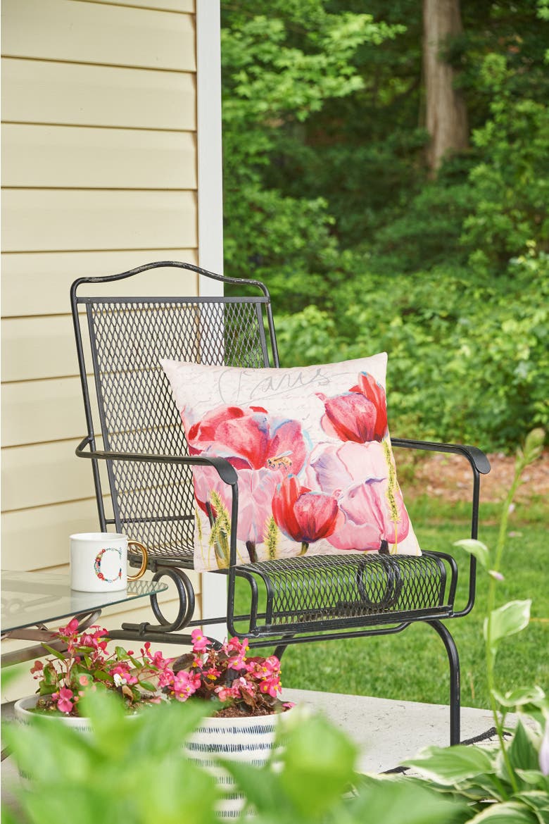 Tulips Garden "Paris" Indoor/Outdoor Accent Pillow 18" x 18", Alternate, color, Pink