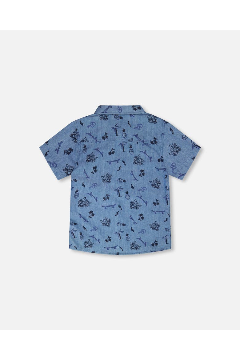 Chambray Skateboards Short-Sleeve Shirt, Alternate, color, Blue Chambray Skate Boards