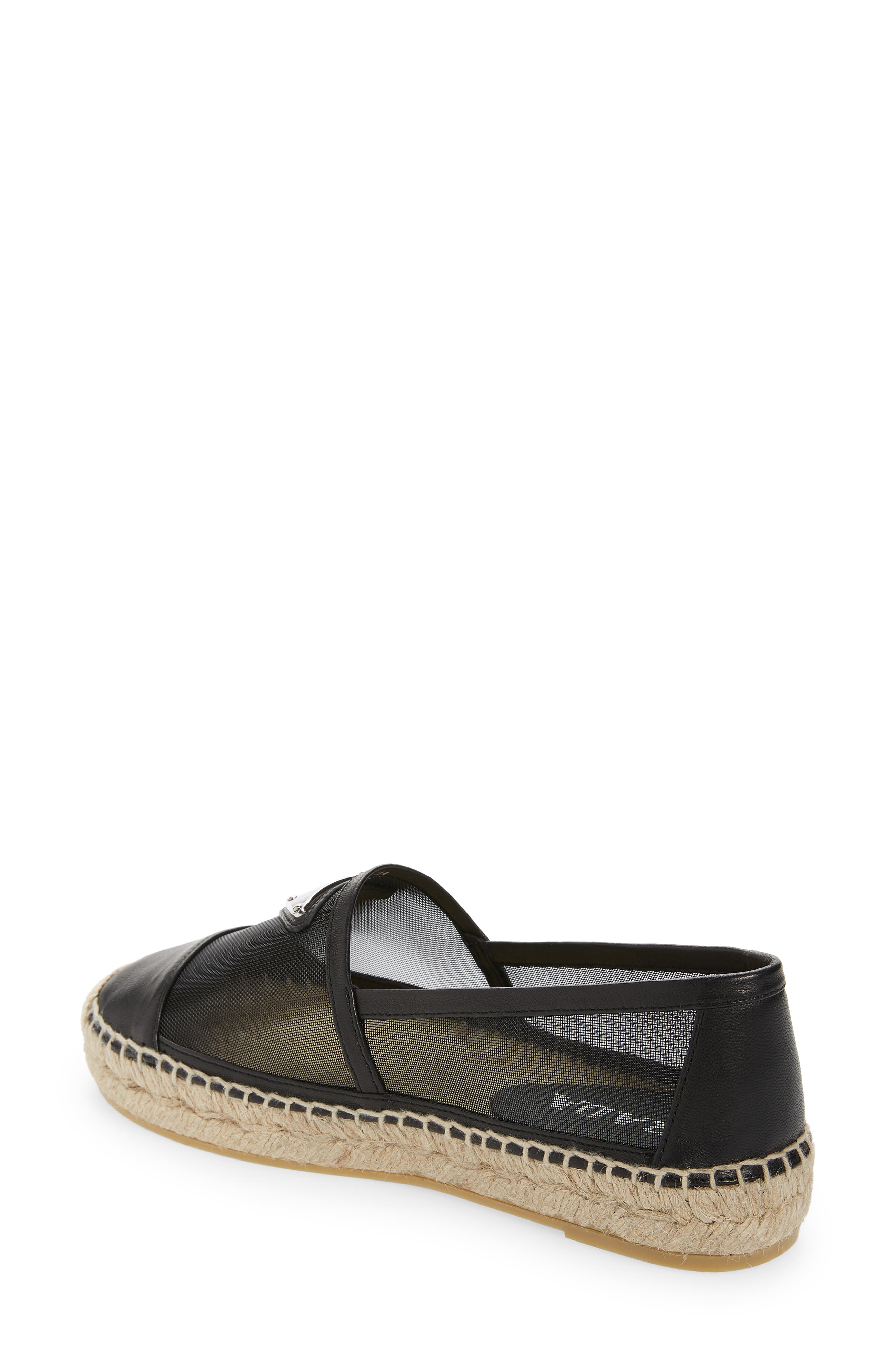 Prada Mesh Espadrille Flat, Alternate, color, 