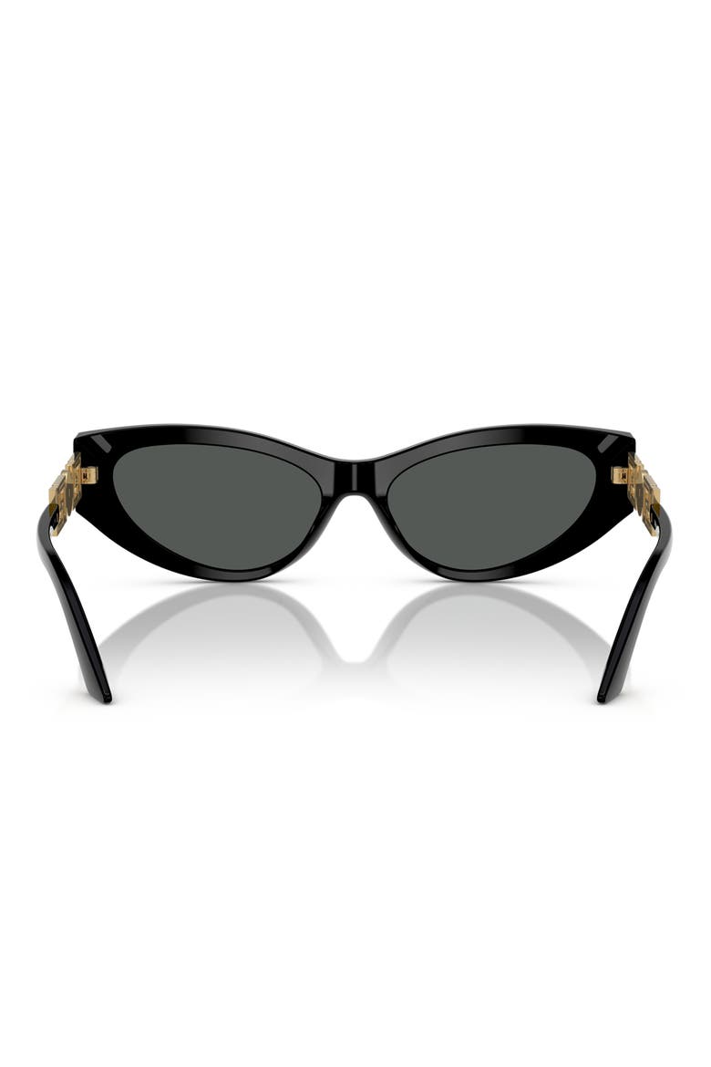 56mm Cat Eye Sunglasses, Alternate, color, BLACK