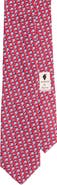vineyard vines Kids' Football Print Silk Tie