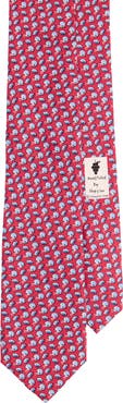 vineyard vines Kids' Football Print Silk Tie