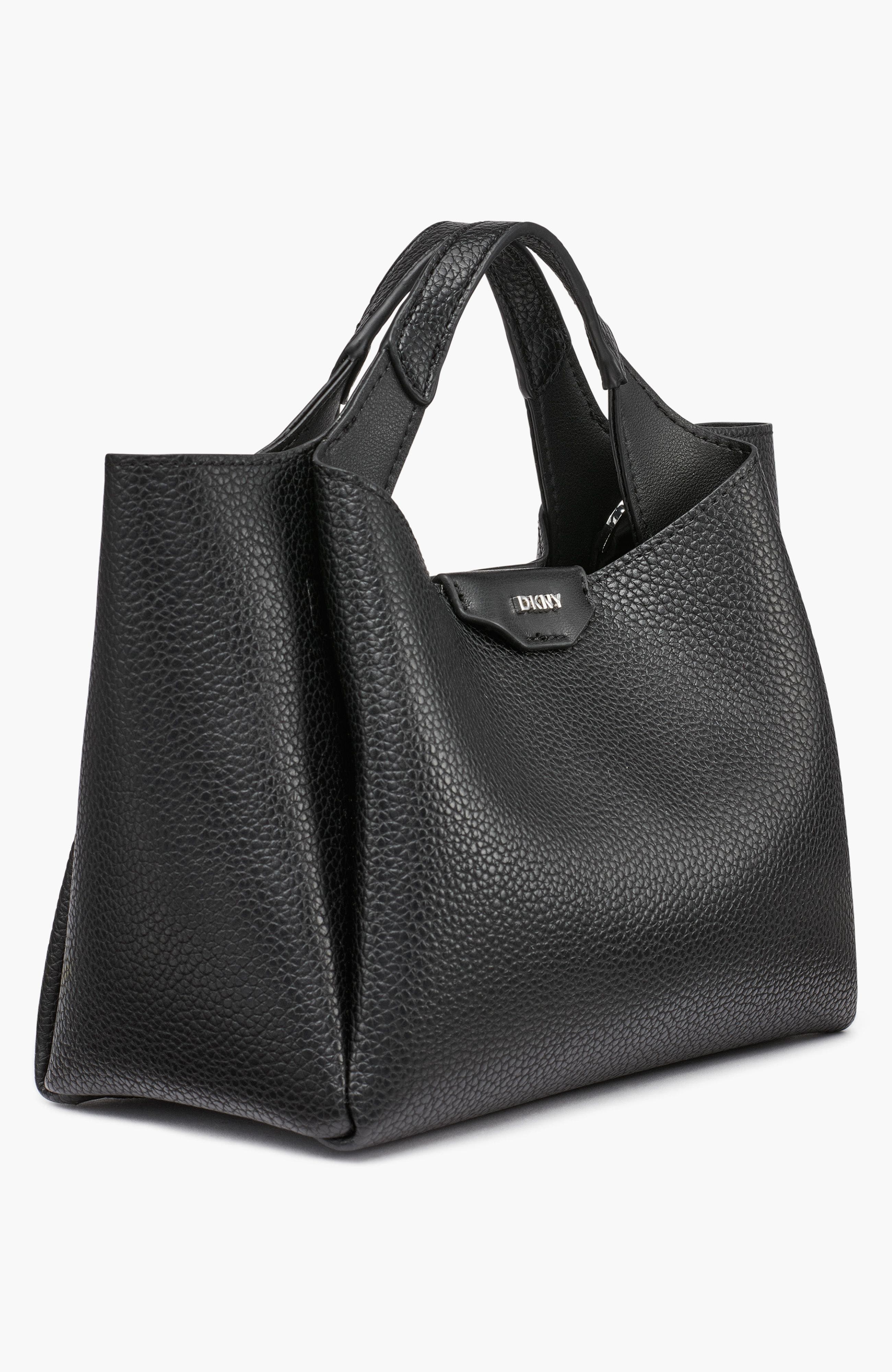 DKNY Willa Mini Satchel, Alternate, color, Black/Silver