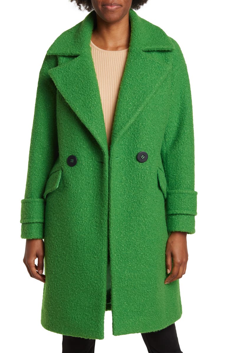 BCBGeneration Double Breasted Bouclé Coat, Main, color, 