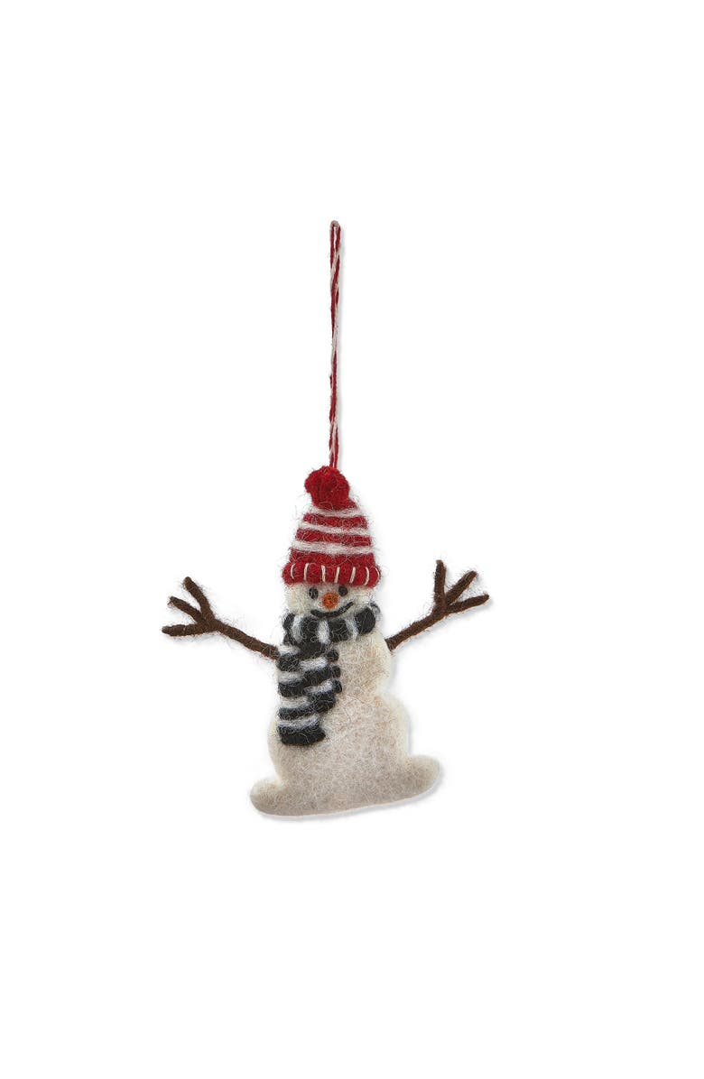 tag Multicolor Snowman Ornament with Hat and Scarf for Tree, Main, color, Multicolored