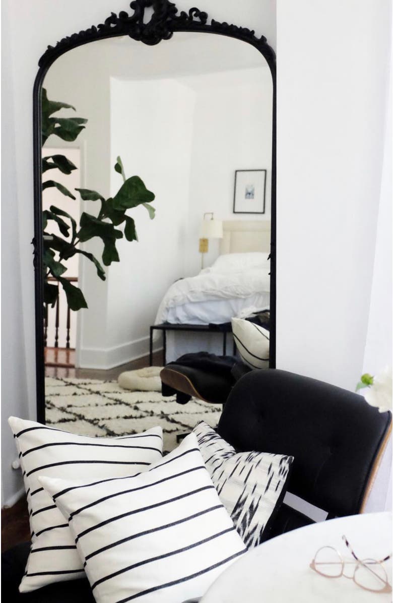 Archive New York Santiago Atitlan I Striped Handwoven Cotton Square Throw Pillow, Alternate, color, White