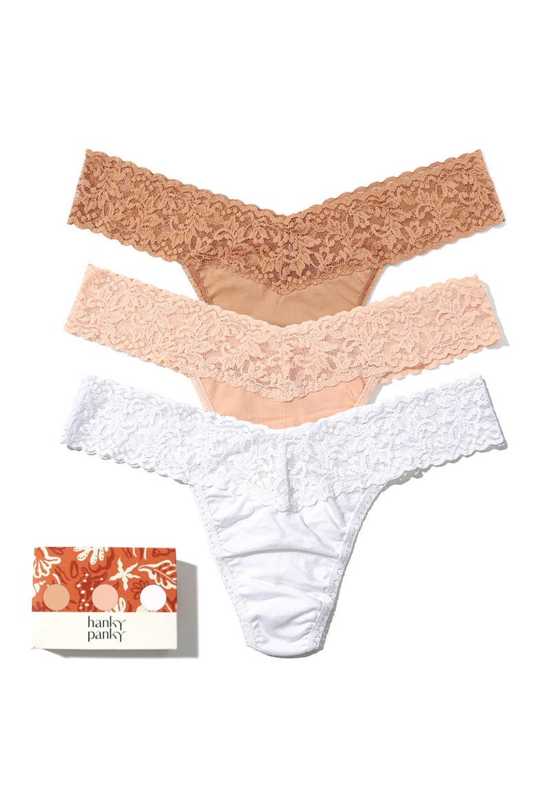 3-Pack Low Rise Thong, Main, color, STCW