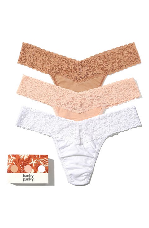 3-Pack Low Rise Thong