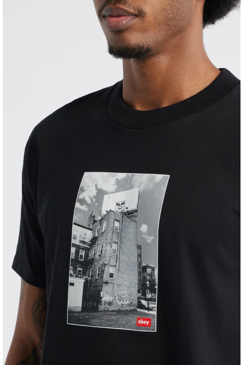 Boston Billboard Cotton Graphic T-Shirt, Alternate, color, BLACK