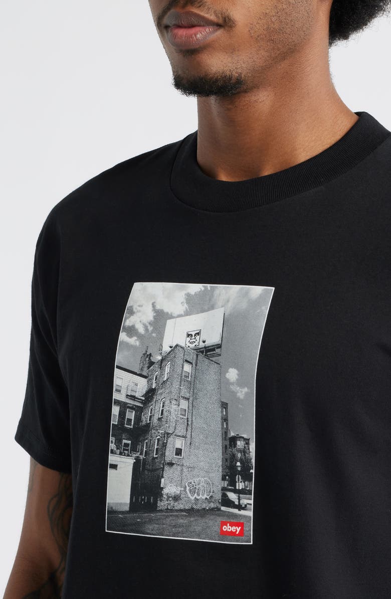 Obey Boston Billboard Cotton Graphic T-Shirt, Alternate, color,