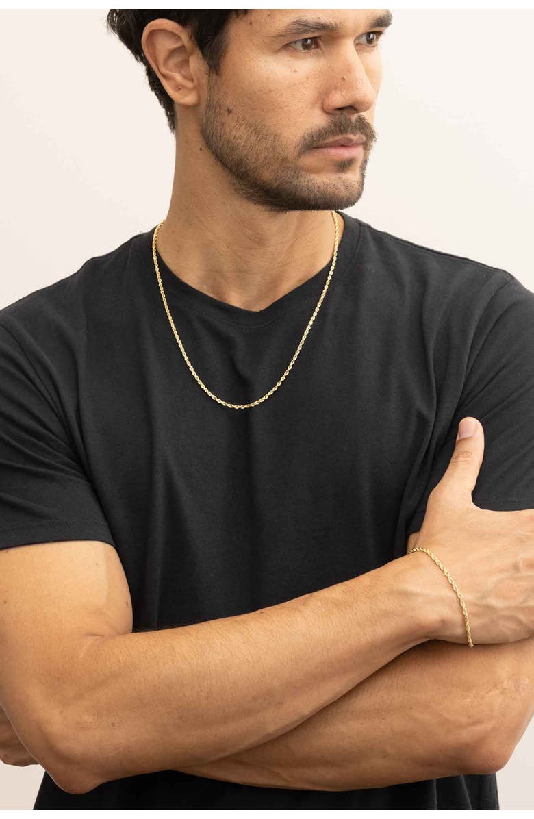 Oradina Men's Titan Rope Bold Chain in 14K Gold, Alternate, color, Yellow Gold