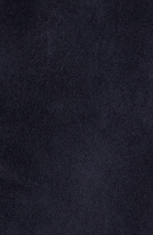 Hugo Boss Boss Melot Goat Suede Bomber Jacket In Dark Blue