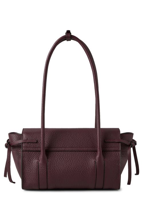 Mulberry Mini Soft Bayswater Grained Leather Satchel In Black Cherry