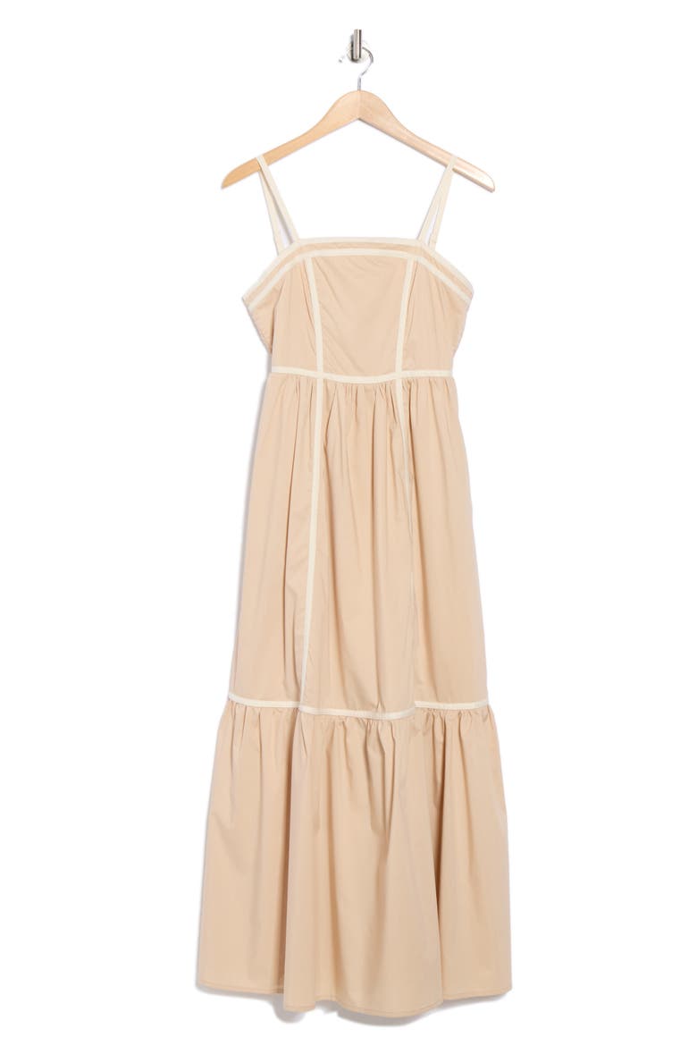 Nia Maxi Dress, Alternate, color, FROSTED ALMOND/ EGRET