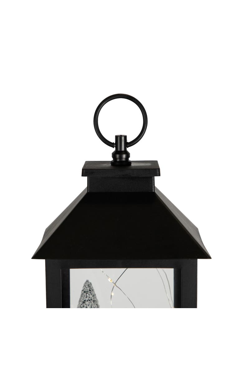 Northlight LED Lighted Snowman Winter Scene Christmas Lantern - 11", Alternate, color, Black