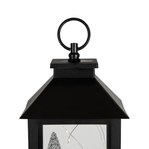 Northlight Led Lighted Snowman Winter Scene Christmas Lantern In Black