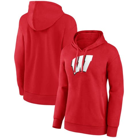 Women's Fanatics Branded Red Wisconsin Badgers Evergreen Pullover Hoodie