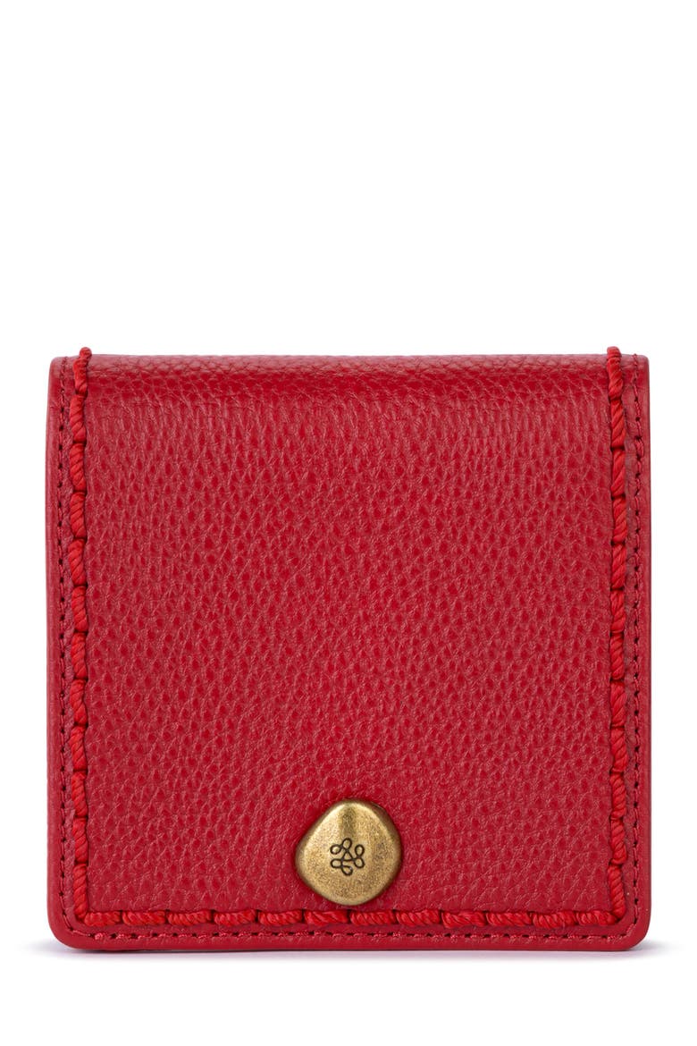 Mira Small Leather Wallet, Main, color, Scarlet