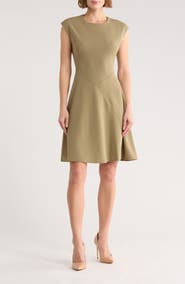 Calvin Klein Cap Sleeve A-Line Dress