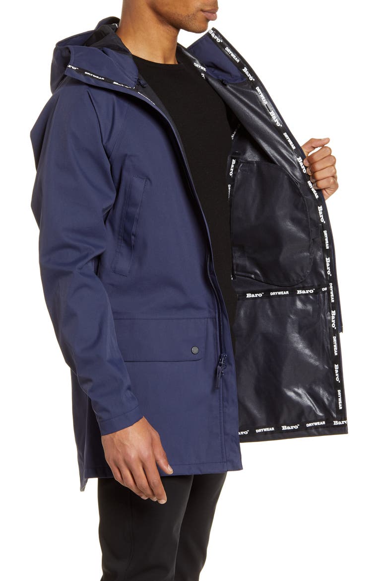 The Brockton Waterproof Raincoat, Alternate, color, NAVY