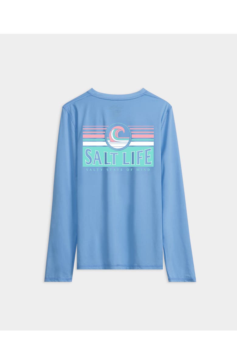 Salt Life Green Room SLX Performance Long Sleeve Shirt, Alternate, color, Harbor Blue Heather