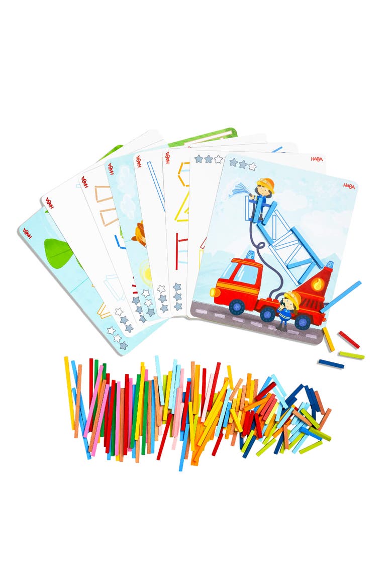 Stabix Wooden Arranging and Matching Game Montessori Toy, Main, color, Multi