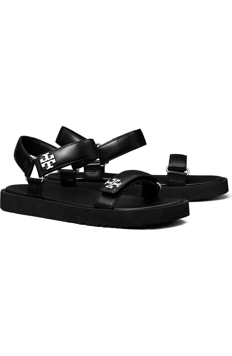 Tory Burch Kira Ankle Strap Sandal, Main, color, Perfect Black/Black