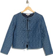 Nanette Lepore Heart Quilted Denim Jacket