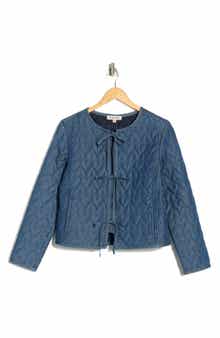 Nanette Lepore Heart Quilted Denim Jacket