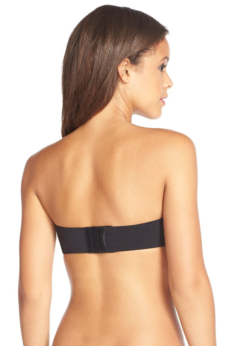 Porcelain Elan Underwire Smooth & Seamless Strapless Bra, Alternate, color, BLACK